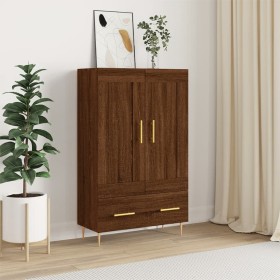 Aparador alto madera de ingeniería roble marrón 69,5x31x115 cm de , Aparadores - Ref: Foro24-830315, Precio: 85,62 €, Descuen...