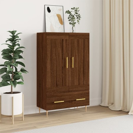 Aparador alto madera de ingeniería roble marrón 69,5x31x115 cm de , Aparadores - Ref: Foro24-830315, Precio: 85,62 €, Descuen...