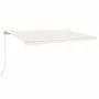Toldo retráctil manual color crema 500x300 cm de vidaXL, Toldos - Ref: Foro24-3068937, Precio: 421,26 €, Descuento: %
