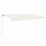 Toldo retráctil manual color crema 500x300 cm de vidaXL, Toldos - Ref: Foro24-3068937, Precio: 475,93 €, Descuento: %