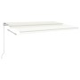 Toldo retráctil manual color crema 500x300 cm de vidaXL, Toldos - Ref: Foro24-3068937, Precio: 475,93 €, Descuento: %