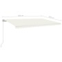 Toldo retráctil manual color crema 500x300 cm de vidaXL, Toldos - Ref: Foro24-3068937, Precio: 475,93 €, Descuento: %