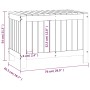 Caja de almacenaje jardín madera pino marrón miel 76x42,5x54 cm de , Cajas de almacenaje para exteriores - Ref: Foro24-823825...