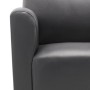 Sillón de cuero sintético gris en Sillones | Comprar online en Foru.es