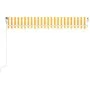 Automatische LED Windsensor Markise gelb weiß 450x300cm von vidaXL, Markisen - Ref: Foro24-3068933, Preis: 611,81 €, Rabatt: %