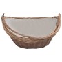 Cesta para leña con asas sauce marrón 57x46,5x52 cm de , Bolsas y soportes de leña - Ref: Foro24-286987, Precio: 65,00 €, Des...