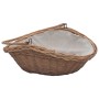 Cesta para leña con asas sauce marrón 57x46,5x52 cm de , Bolsas y soportes de leña - Ref: Foro24-286987, Precio: 65,00 €, Des...