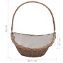 Cesta para leña con asas sauce marrón 57x46,5x52 cm de , Bolsas y soportes de leña - Ref: Foro24-286987, Precio: 65,00 €, Des...