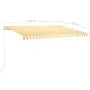 Automatische LED Windsensor Markise gelb weiß 450x300cm von vidaXL, Markisen - Ref: Foro24-3068933, Preis: 611,81 €, Rabatt: %