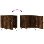 Mesita de noche madera de ingeniería roble ahumado 40x40x50 cm de , Mesitas de noche - Ref: Foro24-827510, Precio: 28,59 €, D...