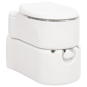 Inodoro de camping integrado HDPE y acero blanco 24+17 L de , Urinarios y retretes portátiles - Ref: Foro24-154409, Precio: 5...