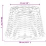 Pantalla para lámpara mimbre blanco Ø30x20 cm de , Pantallas para lámparas - Ref: Foro24-364383, Precio: 27,87 €, Descuento: %