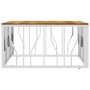 Mesa de centro acero inoxidable y madera maciza acacia plateada de , Mesas de centro - Ref: Foro24-350063, Precio: 167,36 €, ...