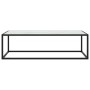 Mesa de centro negra con vidrio de mármol blanco 120x50x35 cm de , Mesas de centro - Ref: Foro24-322885, Precio: 85,18 €, Des...