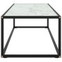 Mesa de centro negra con vidrio de mármol blanco 120x50x35 cm de , Mesas de centro - Ref: Foro24-322885, Precio: 85,18 €, Des...