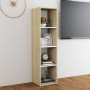 Mueble TV madera contrachapada blanco y roble 142,5x35x36,5 cm de , Muebles TV - Ref: Foro24-805548, Precio: 63,36 €, Descuen...