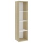 Mueble TV madera contrachapada blanco y roble 142,5x35x36,5 cm de , Muebles TV - Ref: Foro24-805548, Precio: 63,36 €, Descuen...
