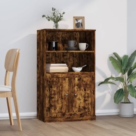 Aparador de madera contrachapada roble ahumado 60x35,5x103,5 cm de , Aparadores - Ref: Foro24-816317, Precio: 89,84 €, Descue...