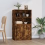 Aparador de madera contrachapada roble ahumado 60x35,5x103,5 cm de , Aparadores - Ref: Foro24-816317, Precio: 89,84 €, Descue...