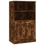 Aparador de madera contrachapada roble ahumado 60x35,5x103,5 cm de , Aparadores - Ref: Foro24-816317, Precio: 89,84 €, Descue...
