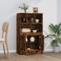 Aparador de madera contrachapada roble ahumado 60x35,5x103,5 cm de , Aparadores - Ref: Foro24-816317, Precio: 89,84 €, Descue...