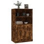 Aparador de madera contrachapada roble ahumado 60x35,5x103,5 cm de , Aparadores - Ref: Foro24-816317, Precio: 89,84 €, Descue...