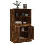 Aparador de madera contrachapada roble ahumado 60x35,5x103,5 cm de , Aparadores - Ref: Foro24-816317, Precio: 89,84 €, Descue...