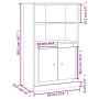 Aparador de madera contrachapada roble ahumado 60x35,5x103,5 cm de , Aparadores - Ref: Foro24-816317, Precio: 89,84 €, Descue...