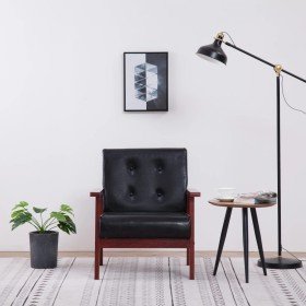 Sillón de cuero sintético negro en Sillones | Comprar online en Foru.es