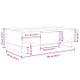 Mesa de centro madera de ingeniería roble ahumado 104x60x35 cm de , Mesas de centro - Ref: Foro24-827097, Precio: 108,32 €, D...