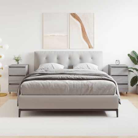 Mesita de noche 2 uds madera ingeniería gris Sonoma 40x35x69 cm de , Mesitas de noche - Ref: Foro24-826921, Precio: 103,81 €,...