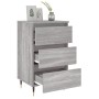 Mesita de noche 2 uds madera ingeniería gris Sonoma 40x35x69 cm de , Mesitas de noche - Ref: Foro24-826921, Precio: 103,81 €,...