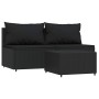 Set de muebles de jardín 3 pzas y cojines ratán sintético negro de , Sofás de exterior - Ref: Foro24-319787, Precio: 204,16 €...