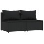 Set de muebles de jardín 3 pzas y cojines ratán sintético negro de , Sofás de exterior - Ref: Foro24-319787, Precio: 204,16 €...