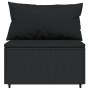 Set de muebles de jardín 3 pzas y cojines ratán sintético negro de , Sofás de exterior - Ref: Foro24-319787, Precio: 204,16 €...