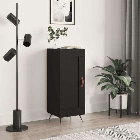 Aparador de madera contrachapada negro 34,5x34x90 cm de , Aparadores - Ref: Foro24-830413, Precio: 65,17 €, Descuento: %