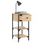 Mesitas noche 2 uds madera ingeniería roble Sonoma 34x36x70 cm de , Mesitas de noche - Ref: Foro24-825976, Precio: 79,68 €, D...