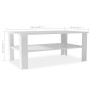 Mesa de centro madera de ingeniería blanco 100x59x42 cm de , Mesas de centro - Ref: Foro24-244857, Precio: 65,46 €, Descuento: %