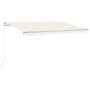 Toldo retráctil manual crema 450x300 cm de vidaXL, Toldos - Ref: Foro24-3068917, Precio: 417,20 €, Descuento: %