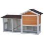 @Pet Conejera Queensland blanca y marrón 147x53x85 cm de , Jaulas y habitáculos para animales pequeños - Ref: Foro24-441157, ...