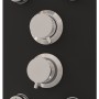 Panel ducha de vidrio 25x47,5x130 cm negro de , Boquillas de chorro para bañeras y duchas - Ref: Foro24-151420, Precio: 204,3...