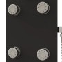 Panel ducha de vidrio 25x47,5x130 cm negro de , Boquillas de chorro para bañeras y duchas - Ref: Foro24-151420, Precio: 204,3...