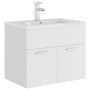 Mueble con lavabo madera de ingeniería blanco de vidaXL, Tocadores de baño - Ref: Foro24-3071270, Precio: 183,68 €, Descuento: %