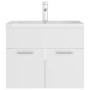 Mueble con lavabo madera de ingeniería blanco de vidaXL, Tocadores de baño - Ref: Foro24-3071270, Precio: 183,68 €, Descuento: %
