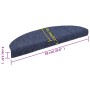 Alfombrilla autoadhesiva de escalera 10 uds 65x21x4 cm azul de , Alfombrillas para escalones - Ref: Foro24-149709, Precio: 34...