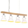 Lámpara de techo industrial madera de mango blanco E27 de , Lámparas - Ref: Foro24-320524, Precio: 59,45 €, Descuento: %