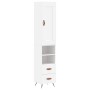 Aparador alto madera contrachapada blanco 34,5x34x180 cm de , Aparadores - Ref: Foro24-3200233, Precio: 110,88 €, Descuento: %