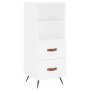 Aparador alto madera contrachapada blanco 34,5x34x180 cm de , Aparadores - Ref: Foro24-3200233, Precio: 110,88 €, Descuento: %