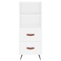 Aparador alto madera contrachapada blanco 34,5x34x180 cm de , Aparadores - Ref: Foro24-3200233, Precio: 110,88 €, Descuento: %