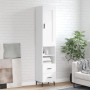 Aparador alto madera contrachapada blanco 34,5x34x180 cm de , Aparadores - Ref: Foro24-3200273, Precio: 112,40 €, Descuento: %
